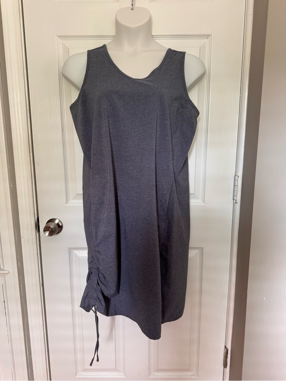 Columbia 1x Sleeveless Dark Blue Gray Drawstring Tank Dress